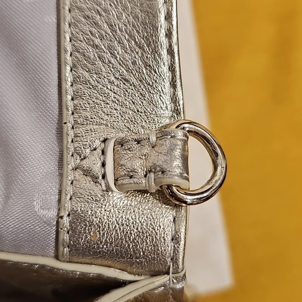 Tory Burch Gold Leather Adalyn Chain Clutch Like New